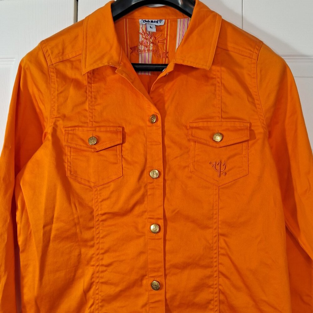 Club Med Bright Orange Vintage Shirt